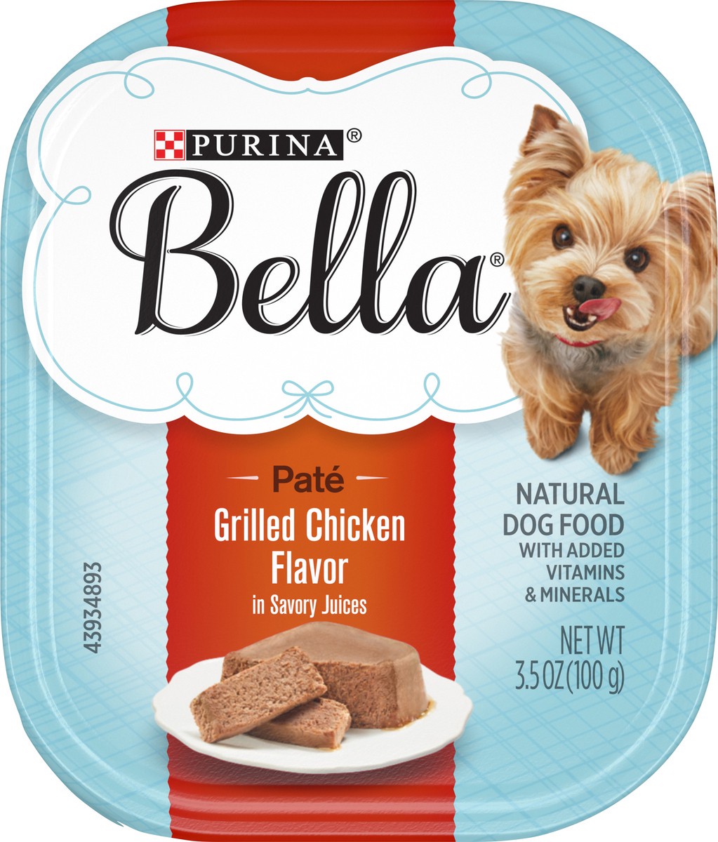 slide 4 of 9, Bella Purina Bella Natural Small Breed Pate Wet Dog Food, Grilled Chicken Flavor in Savory Juices, 3.5 oz