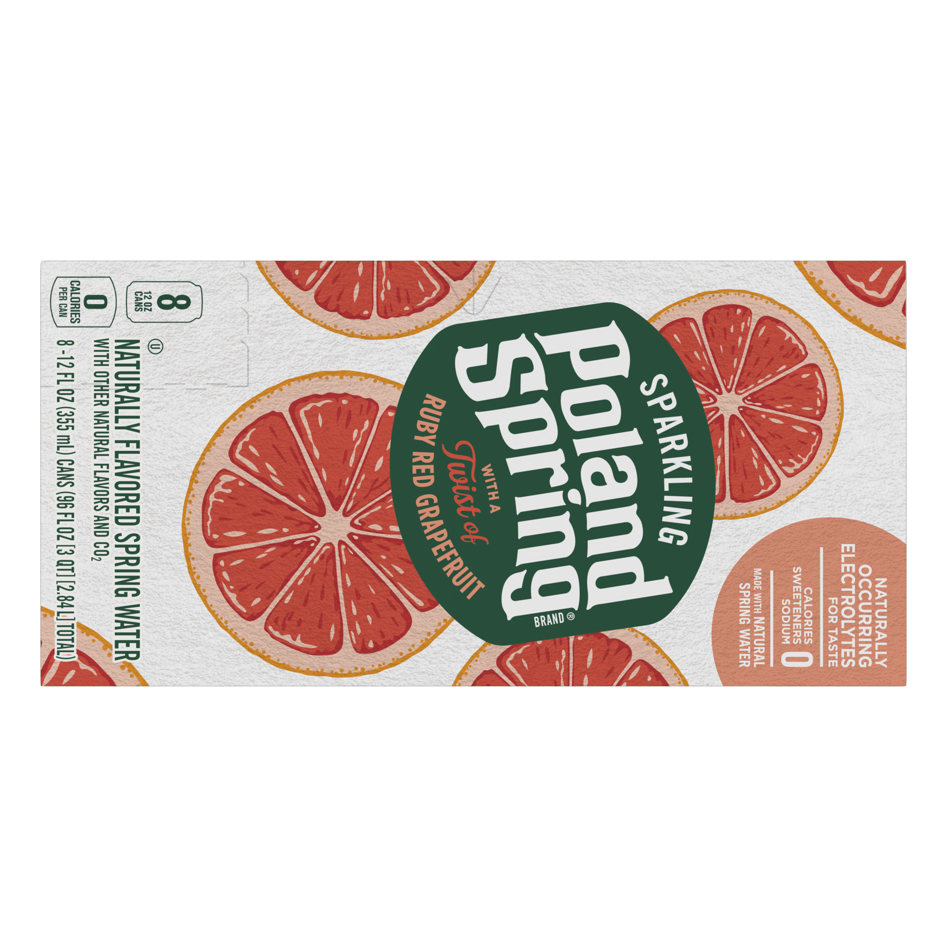 slide 1 of 8, Poland Spring Sparkling Water, Ruby Red Grapefruit, 12 oz. Can (8 Count), 12 oz