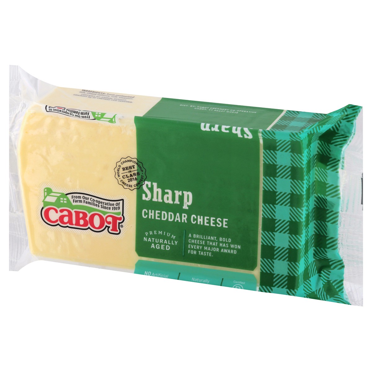 slide 3 of 10, Cabot Sharp Cheddar Cheese 2 lb, 2 lb