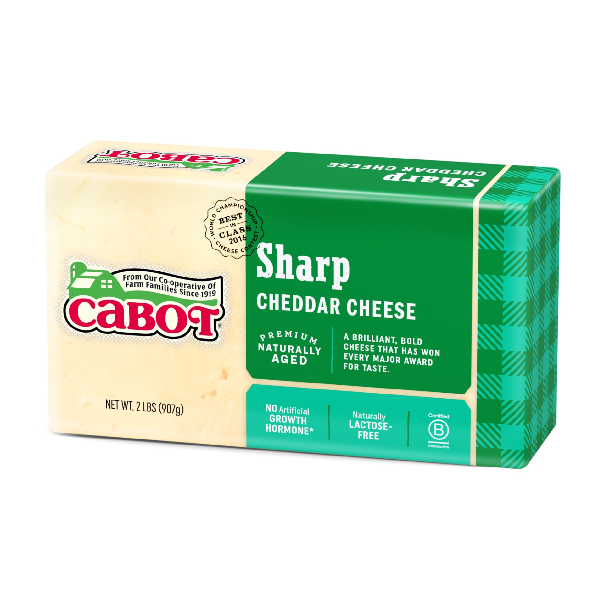 slide 4 of 5, Cabot Sharp Cheddar Cheese, 2 lb