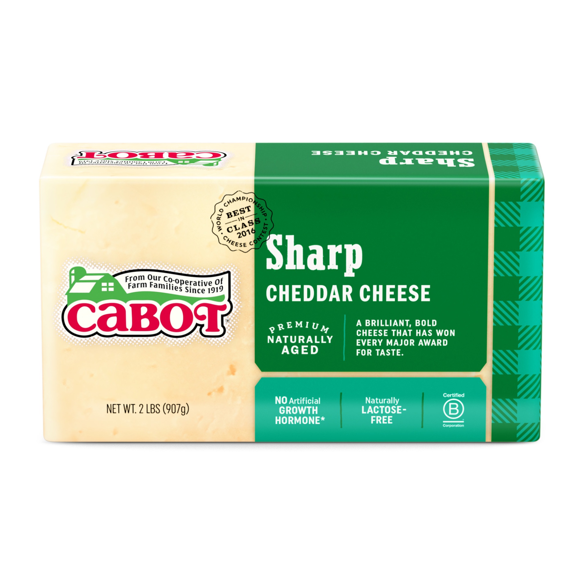 slide 1 of 5, Cabot Sharp Cheddar Cheese, 2 lb