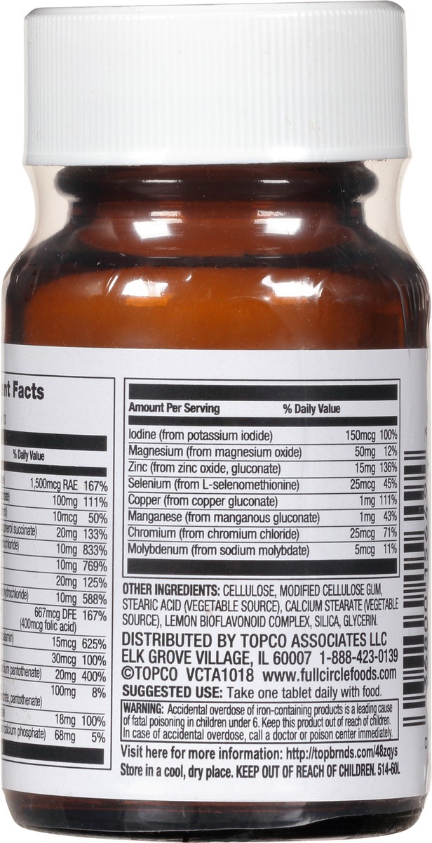 slide 5 of 15, Full Circle Market One Daily Multiple 60 Tablets, 60 ct