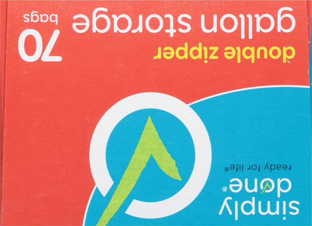 slide 8 of 9, Simply Done Big Pack Gallon Double Zipper Storage Bags 70 ea, 70 ct