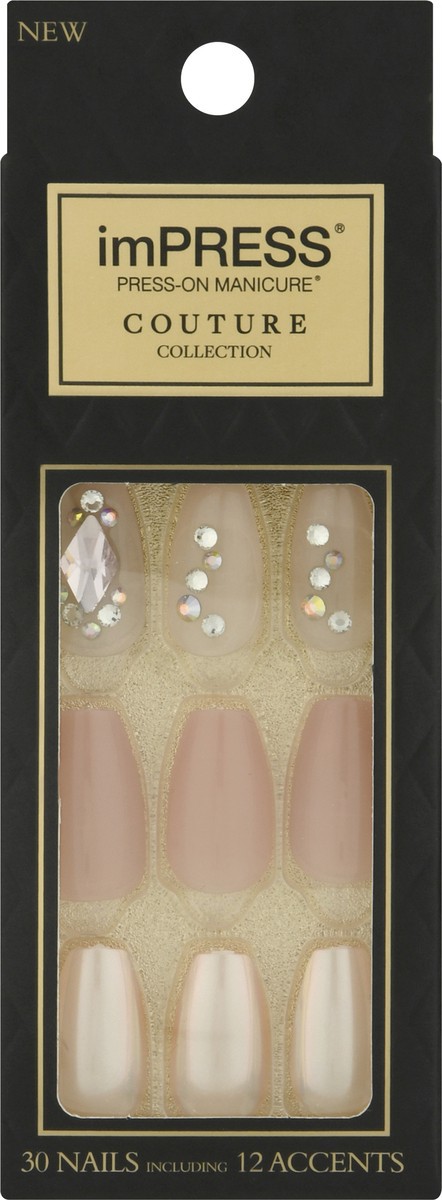 slide 1 of 9, imPRESS Press-On Manicure Couture Collection Stunning Nail Kit 1 ea, 1 ct