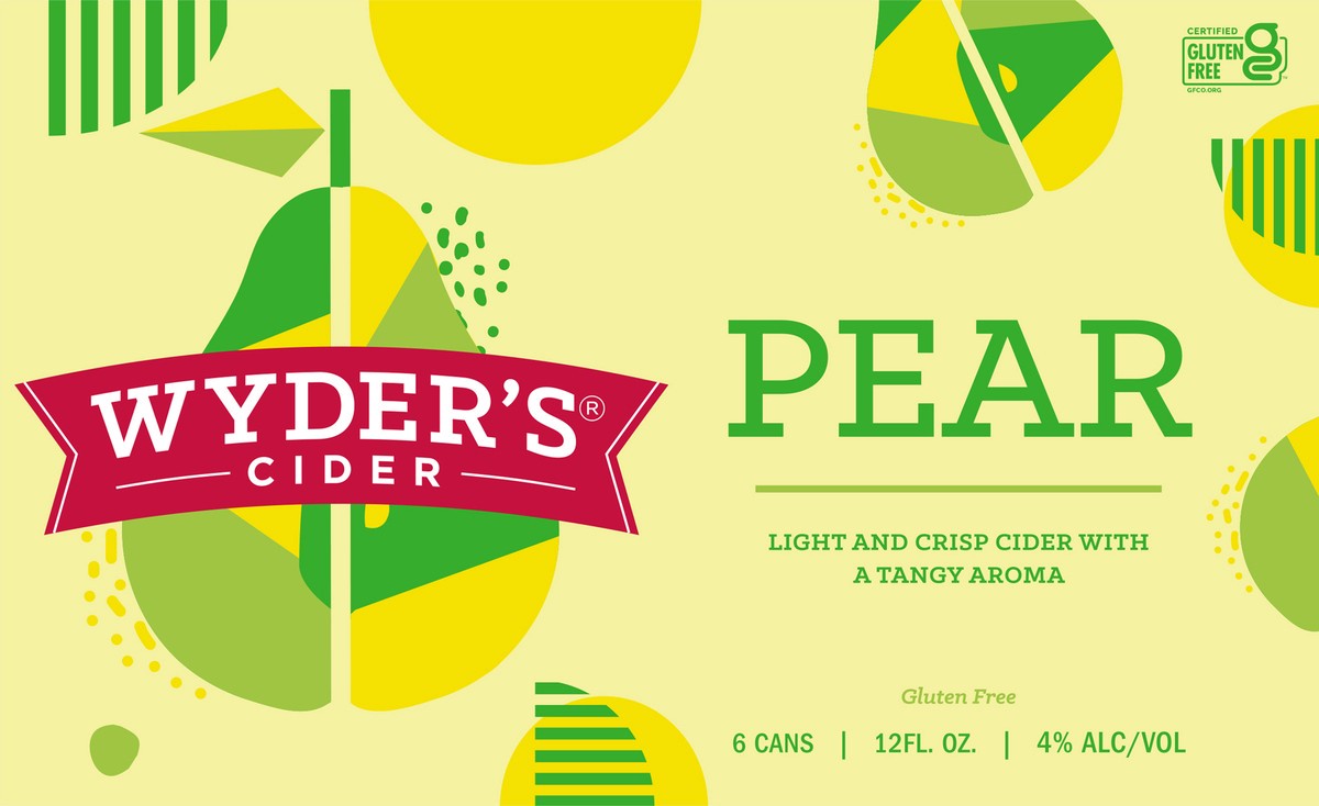 slide 7 of 8, Wyder's Cider- Pear 6 Pack, 12oz Can, 6 ct; 12 oz