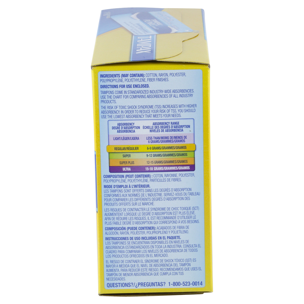 slide 5 of 11, Tampax Anti-Slip Grip Cardboard Applicator Regular Absorbency Tampons, 40 ct