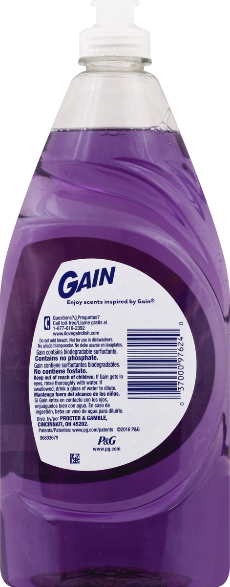 slide 4 of 8, Gain Ultra Dishwashing Liquid Lavender Scent, 21.6 oz