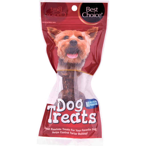 slide 1 of 1, Best Choice Rawhide Beef Bone Dog Treat, 1 ct