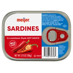 Meijer Sardines In Hot Sauce 3.75 Oz