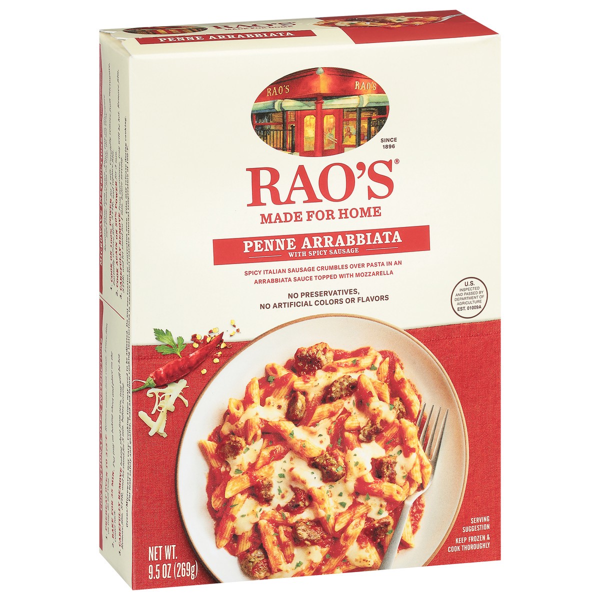 slide 6 of 9, Rao's Homemade Rao's Spicy Italian Sausage Arrabbiata, 9.5 oz