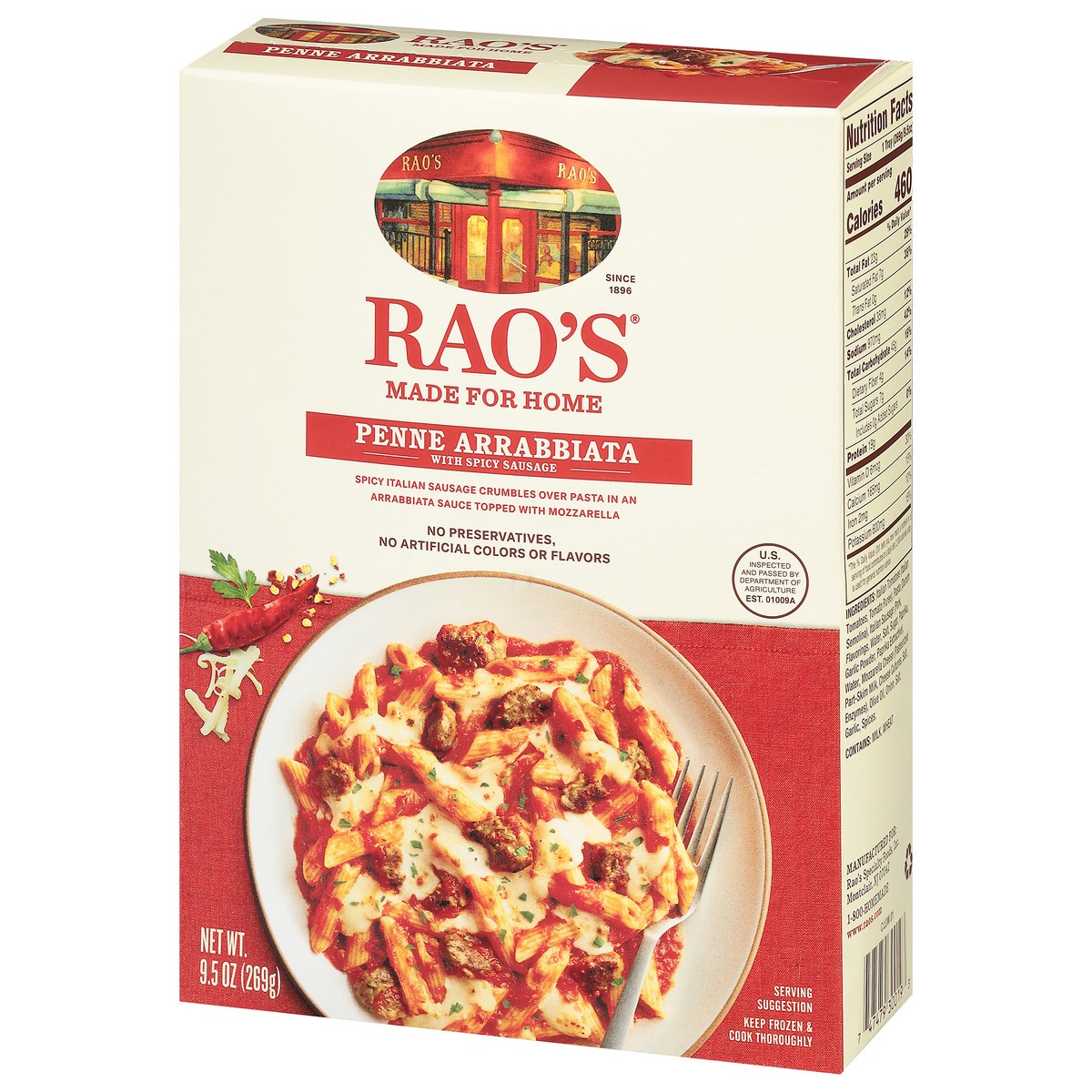slide 9 of 9, Rao's Homemade Rao's Spicy Italian Sausage Arrabbiata, 9.5 oz