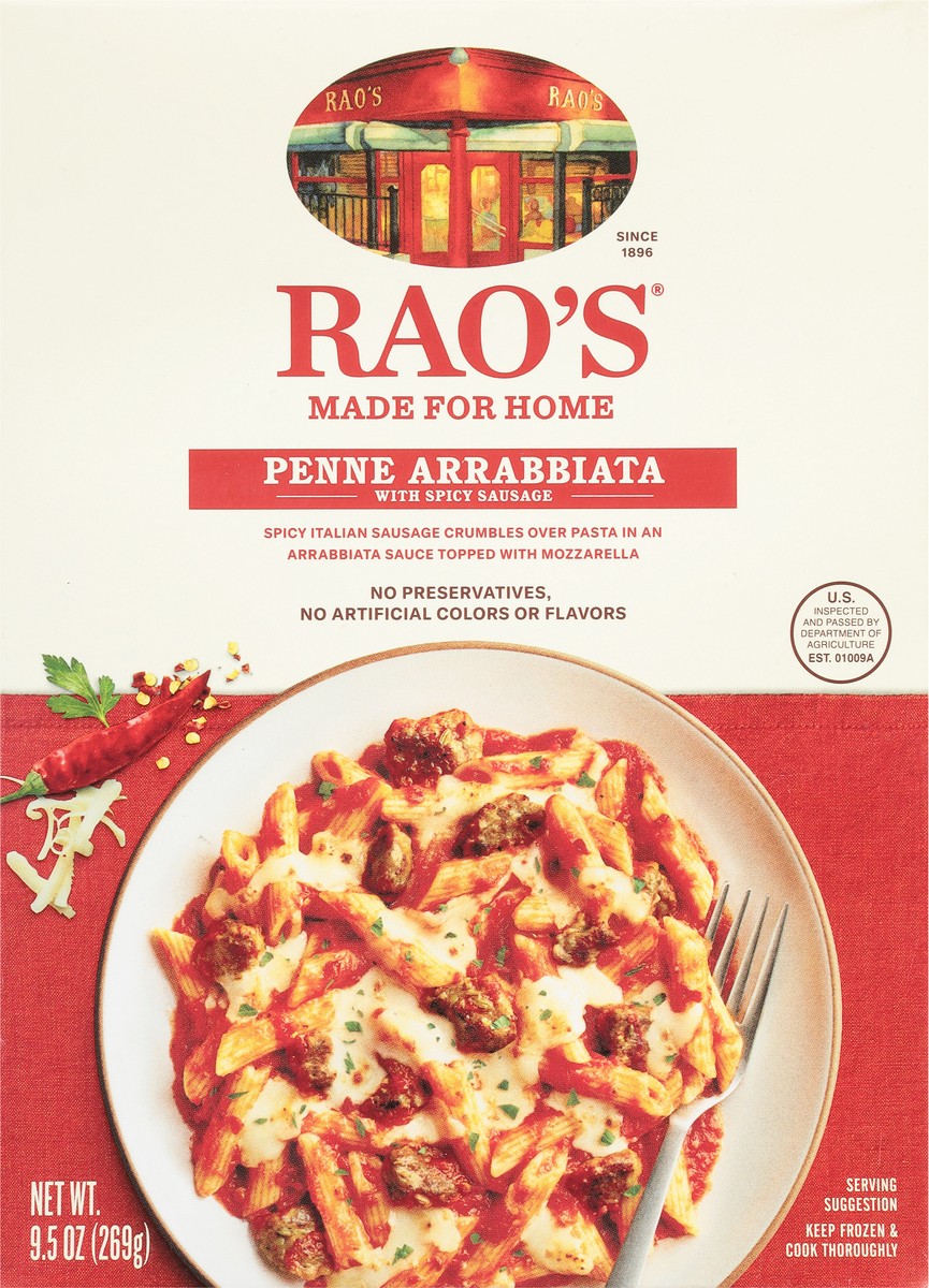 slide 3 of 9, Rao's Homemade Rao's Spicy Italian Sausage Arrabbiata, 9.5 oz