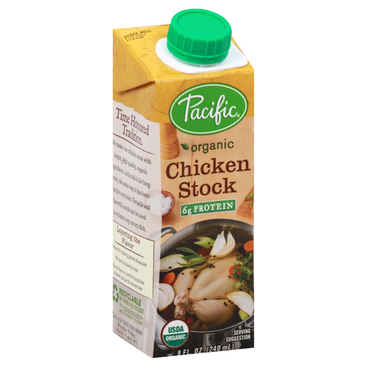 slide 13 of 13, Pacific Foods Chicken Stock 8 fl oz, 8 fl oz