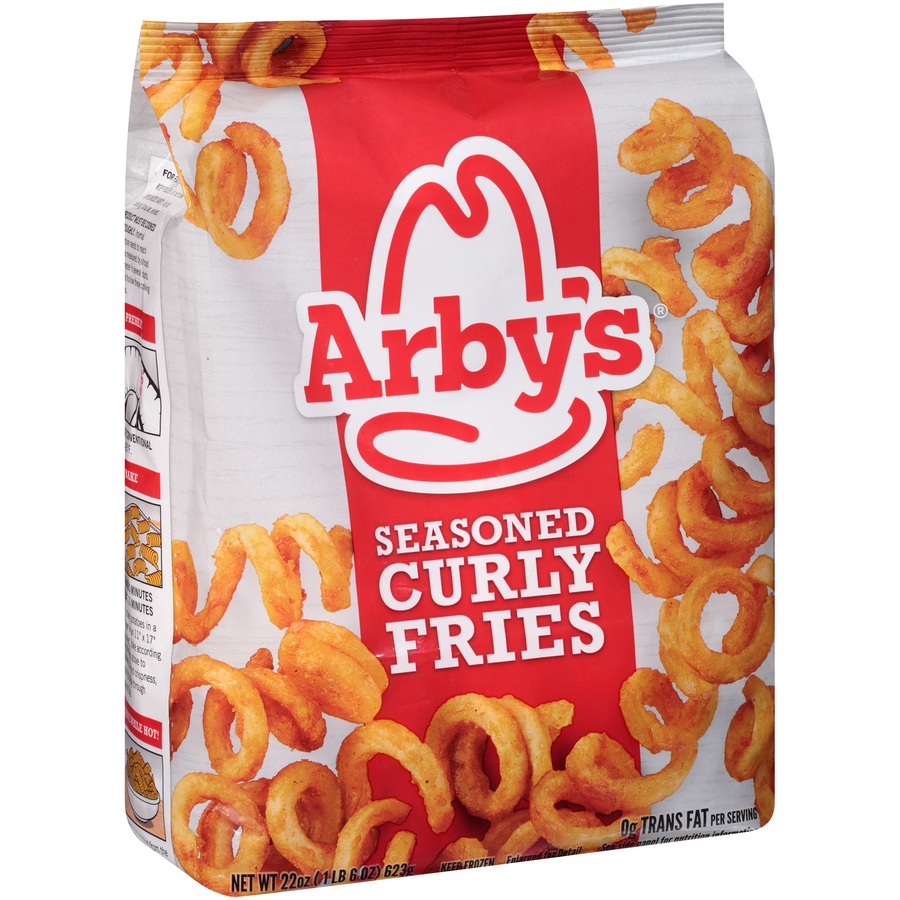 slide 3 of 8, Arby's Seasoned Curly Fries, 22 oz