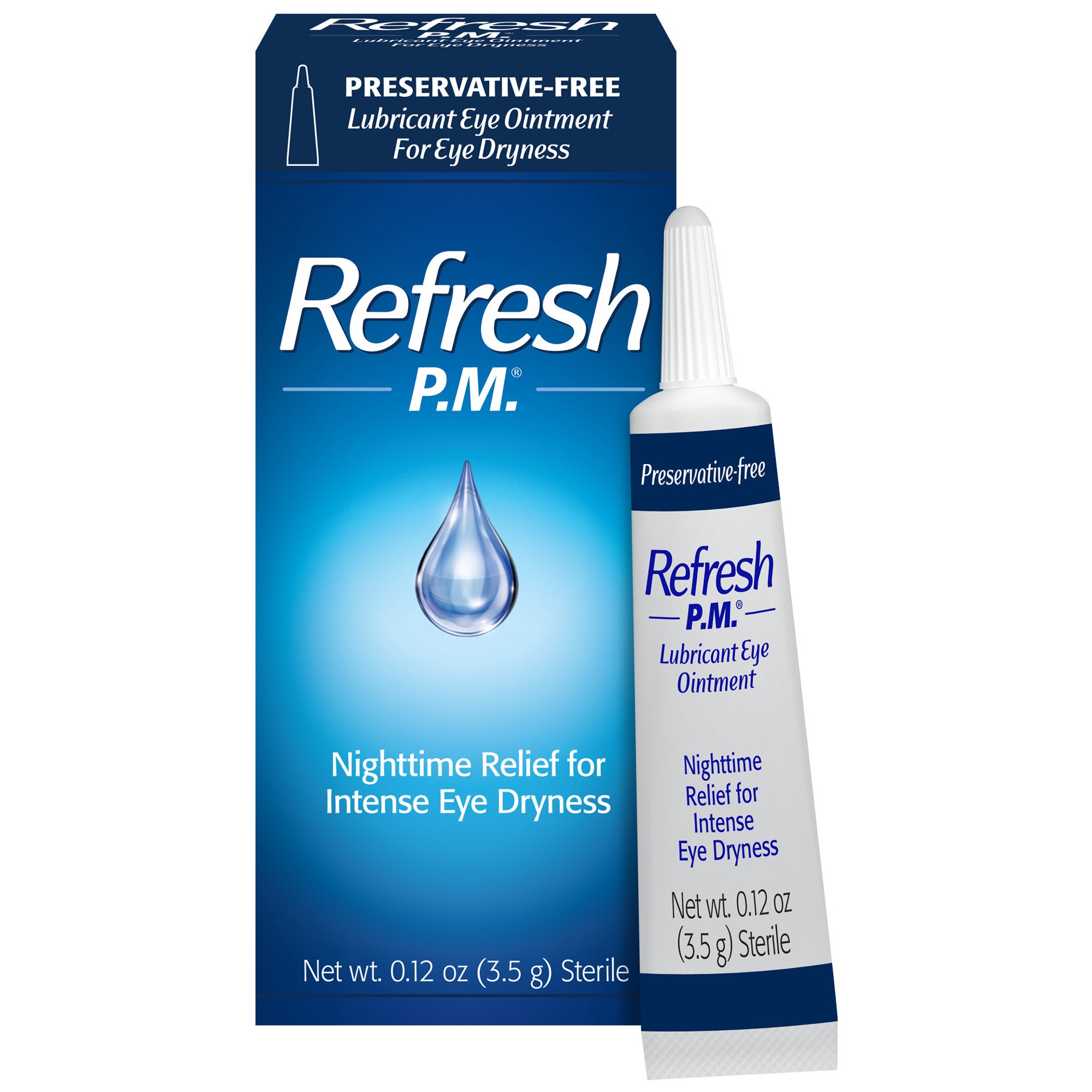 slide 1 of 5, Refresh P.M. Lubricant Eye Ointment Ointments, 0.12 oz (3.5 g), 0.12 oz