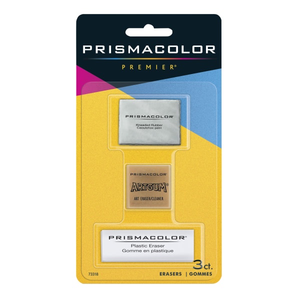 slide 1 of 2, Sanford Design Art Erasers Value Pack, Assorted Colors, Pack Of 3, 3 ct