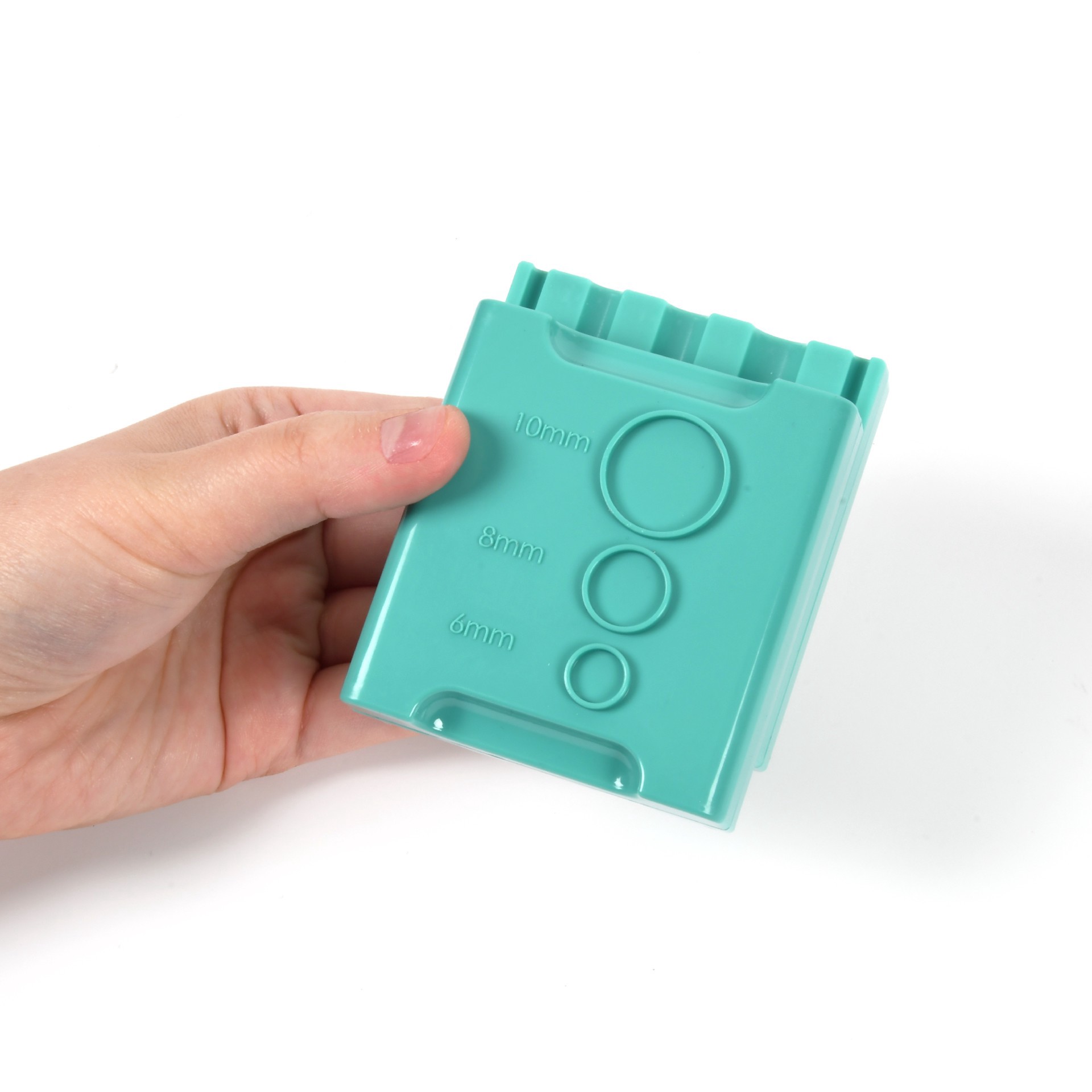 slide 3 of 4, Clay Bead Maker By Bead Landing, includes 6 mm, 8 mm and 10 mm guides