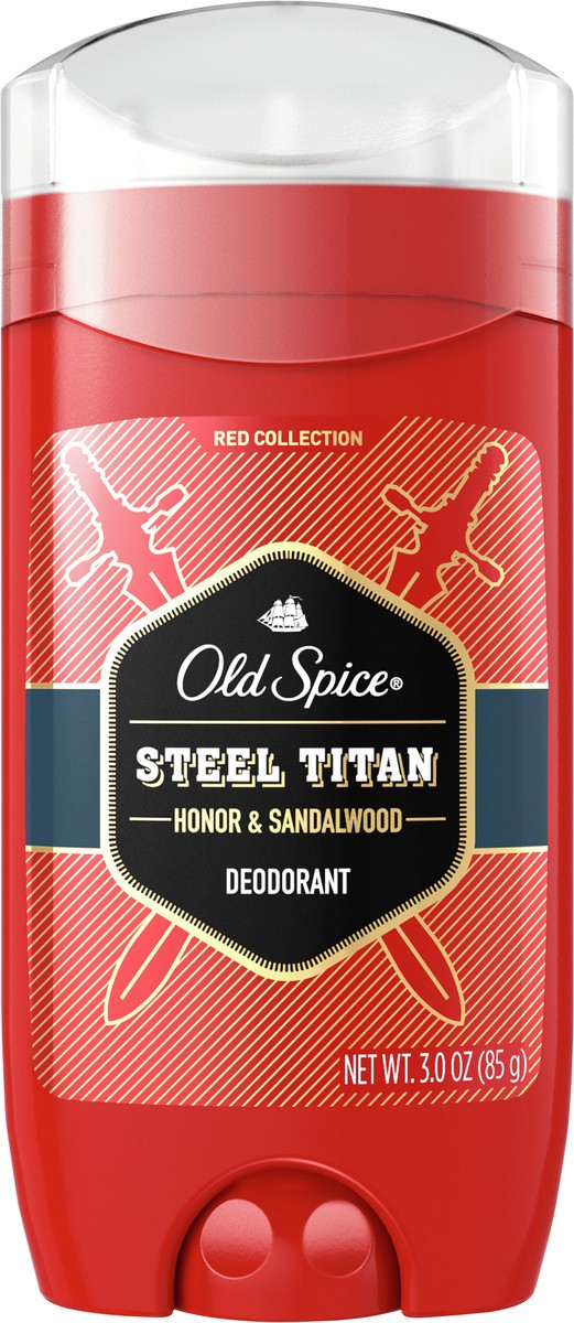 slide 2 of 3, Old Spice Red Collection Deodorant For Men, Aluminum Free, Steel Titan Scent, 3.0 oz, 3 oz
