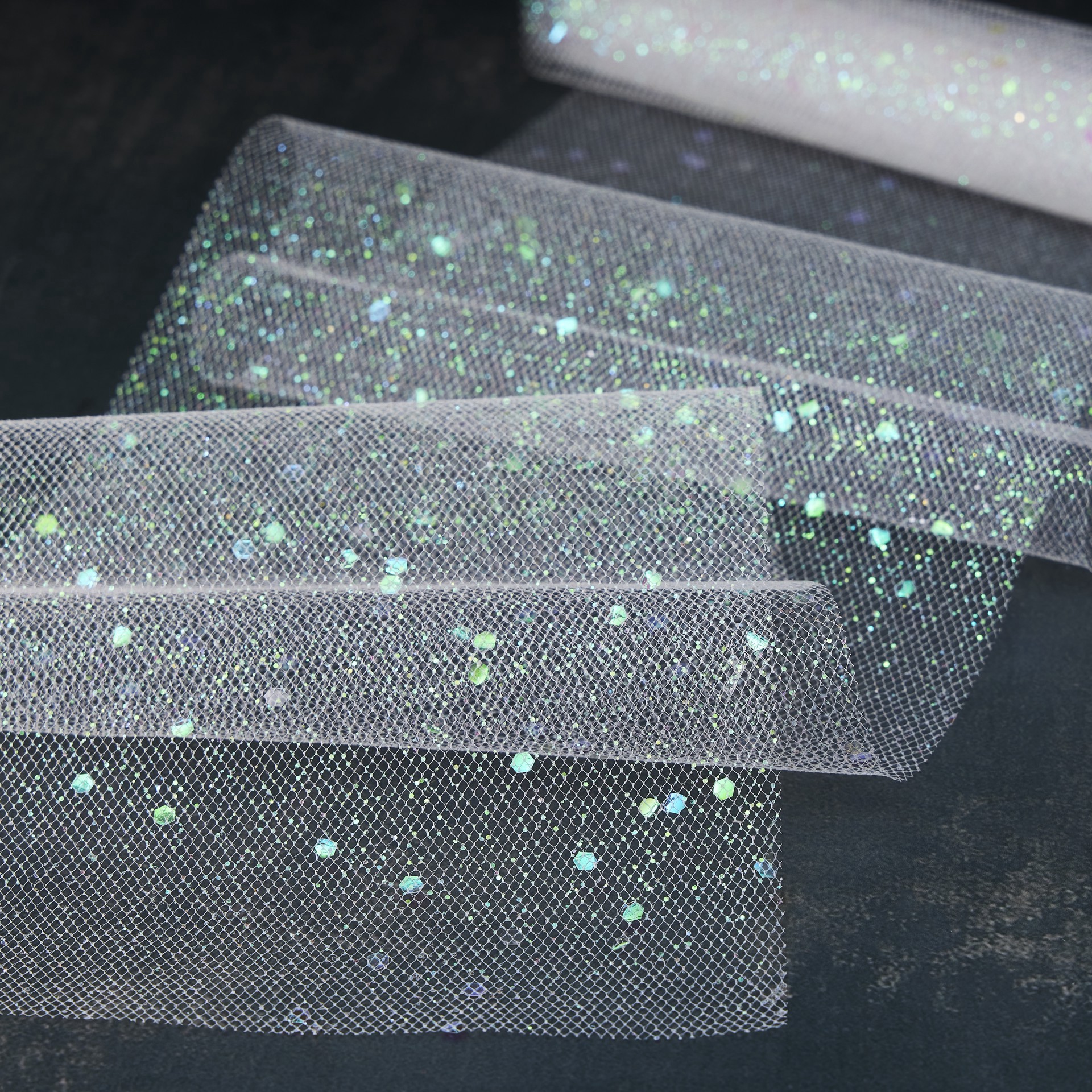 slide 3 of 3, Chunky Glitter Tulle By Celebrate It, 6 in x 8 yd