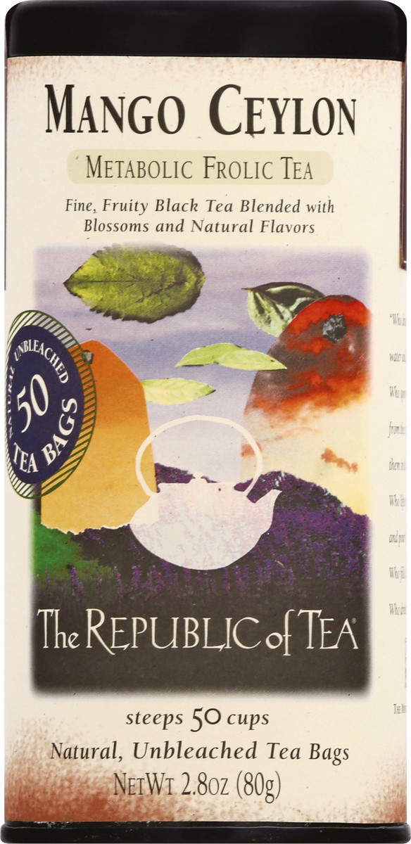 slide 3 of 11, The Republic of Tea Bags Mango Ceylon Black Tea - 50 ct, 50 ct