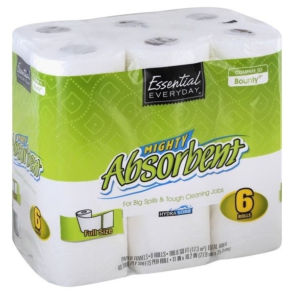 slide 1 of 1, Essential Everyday Mighty Absorbant Paper Towels, 6 ct