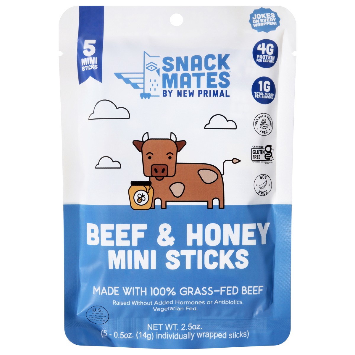 slide 2 of 4, The New Primal Sticks Mini Beef N Honey - 2.5 Oz, 2.5 oz