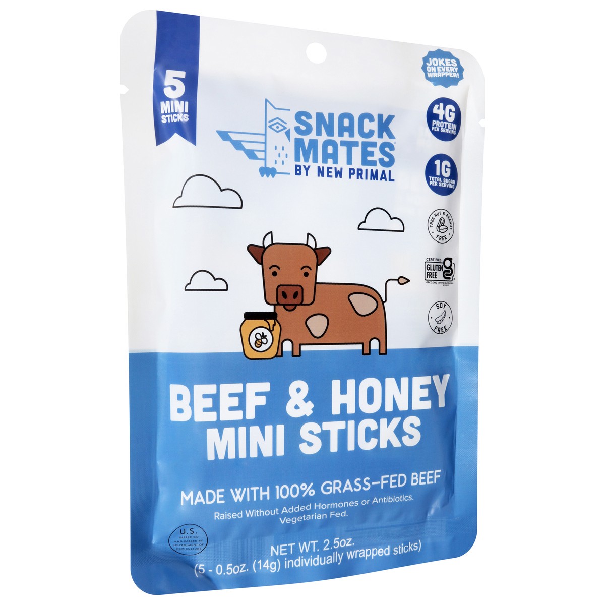 slide 3 of 4, The New Primal Sticks Mini Beef N Honey - 2.5 Oz, 2.5 oz