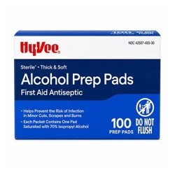 Hy-Vee Alcohol Prep Pads First Aid Antiseptic