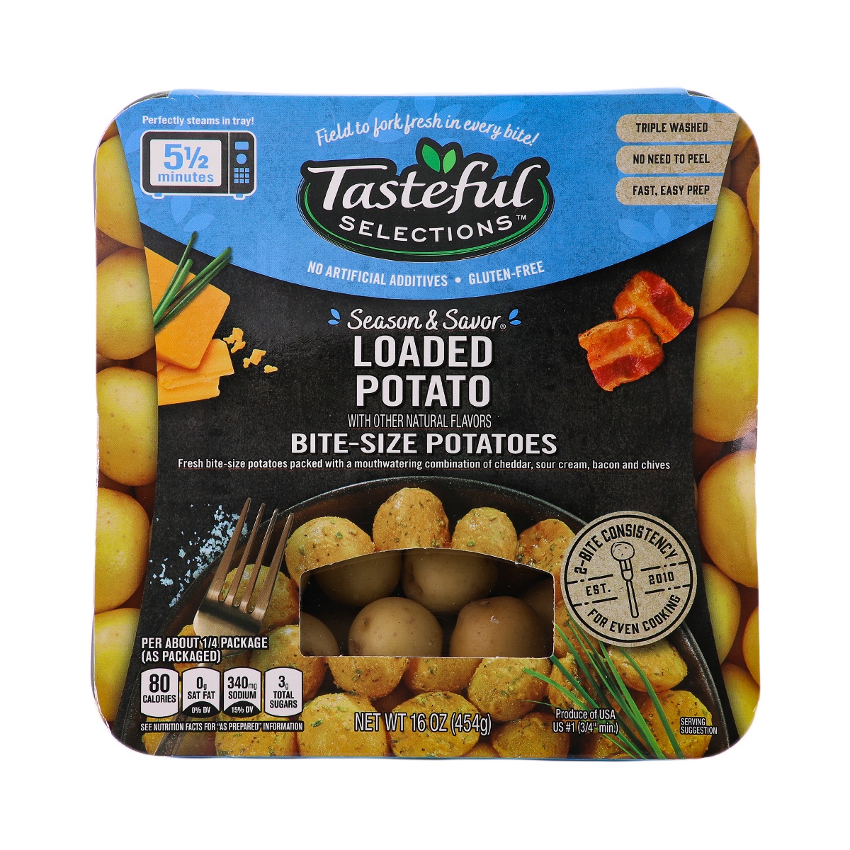 slide 1 of 1, Tasteful Selections Bite Sized Potatoes - Loaded Potato, 16 oz
