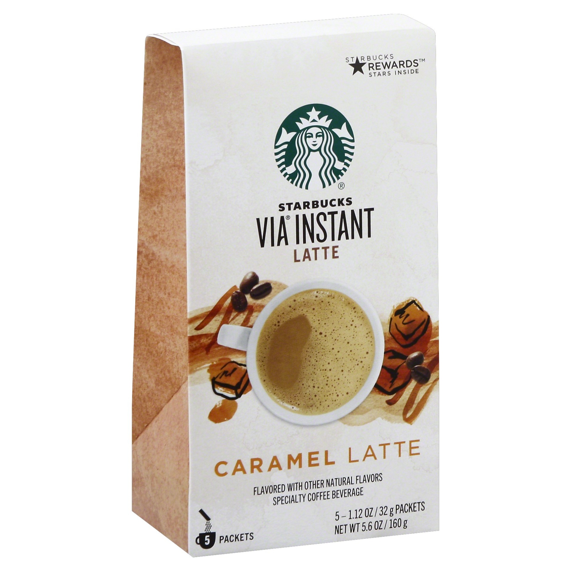 slide 1 of 1, Starbucks Via Caramel Latte - 5 ct, 5 ct