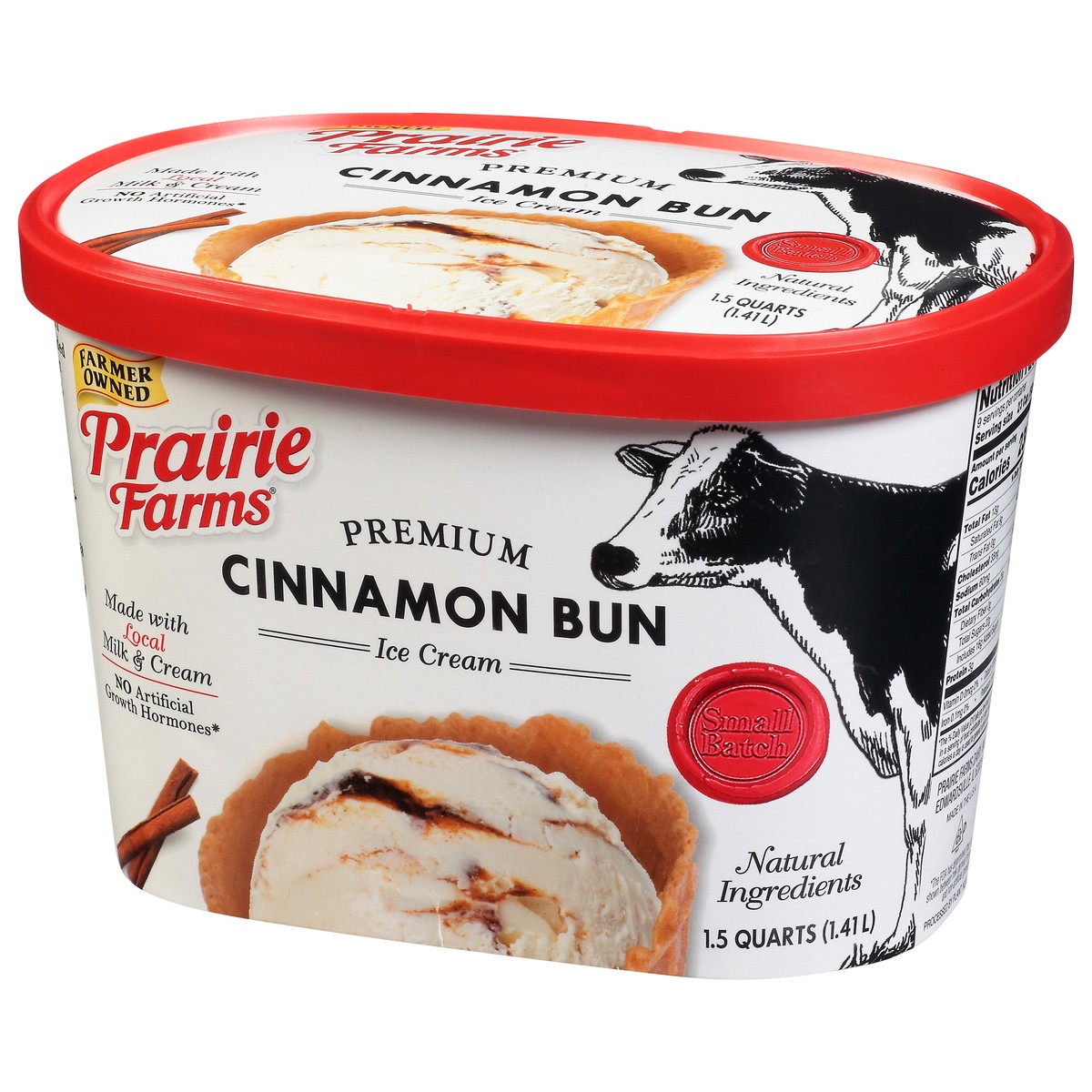 slide 3 of 11, Prairie Farms Ice Cream, Cinnamon Bun Flavor, Premium, 48 oz