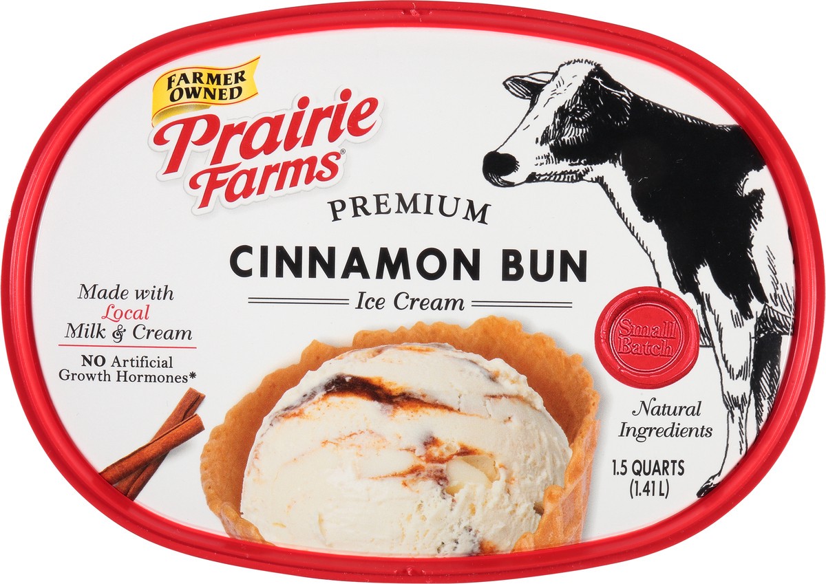 slide 6 of 11, Prairie Farms Ice Cream, Cinnamon Bun Flavor, Premium, 48 oz