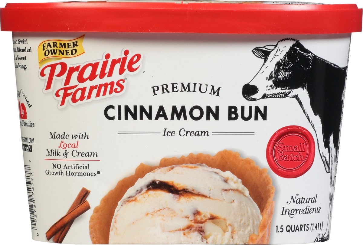 slide 9 of 11, Prairie Farms Ice Cream, Cinnamon Bun Flavor, Premium, 48 oz