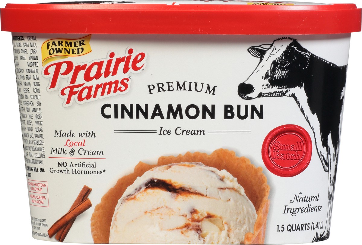 slide 10 of 11, Prairie Farms Ice Cream, Cinnamon Bun Flavor, Premium, 48 oz