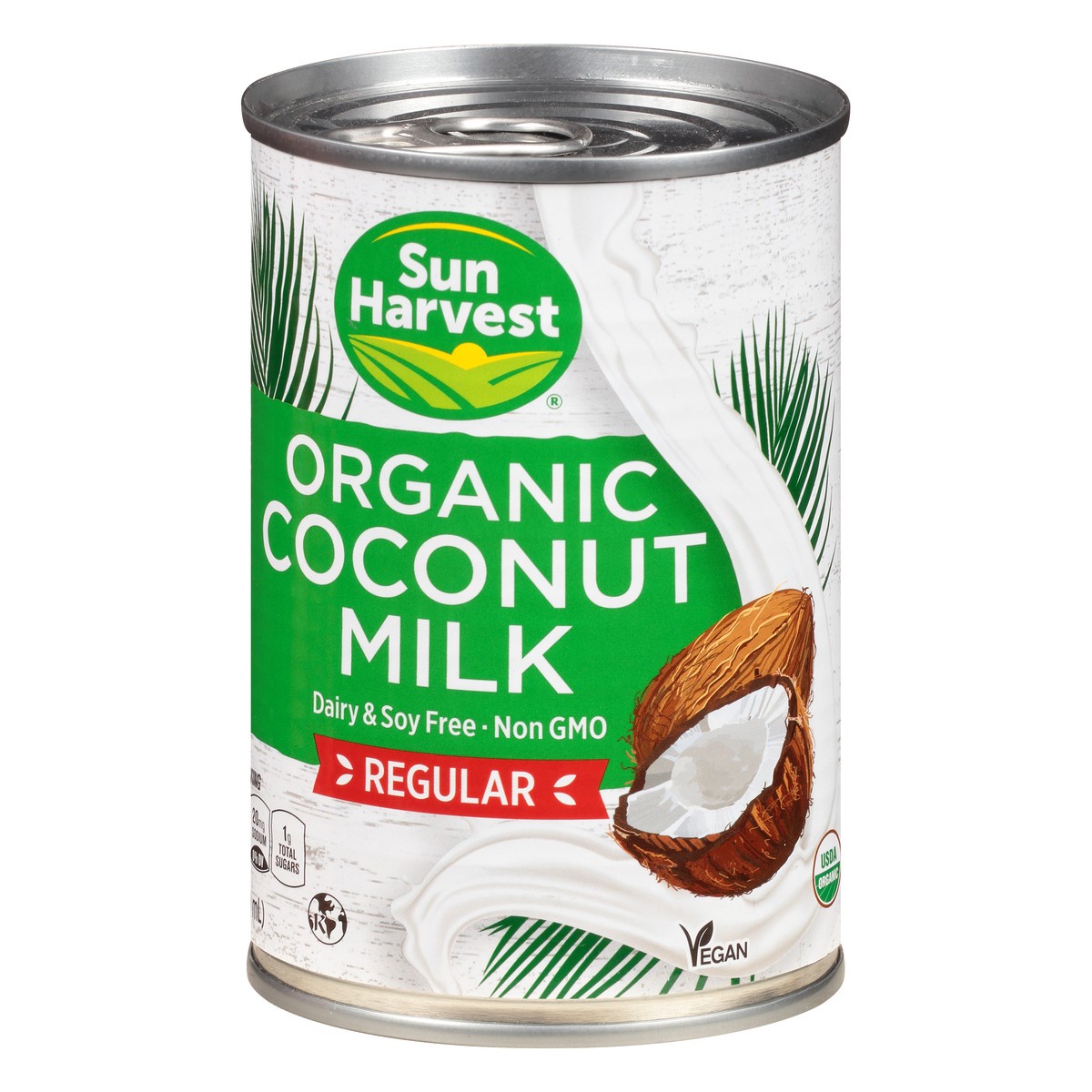 slide 3 of 4, Sun Harvest Organic Coconut Milk Regular 18%, 13.5 oz