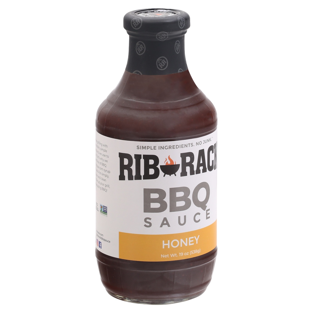 slide 2 of 11, Rib Rack Sweet Honey BBQ Sauce, 19 oz