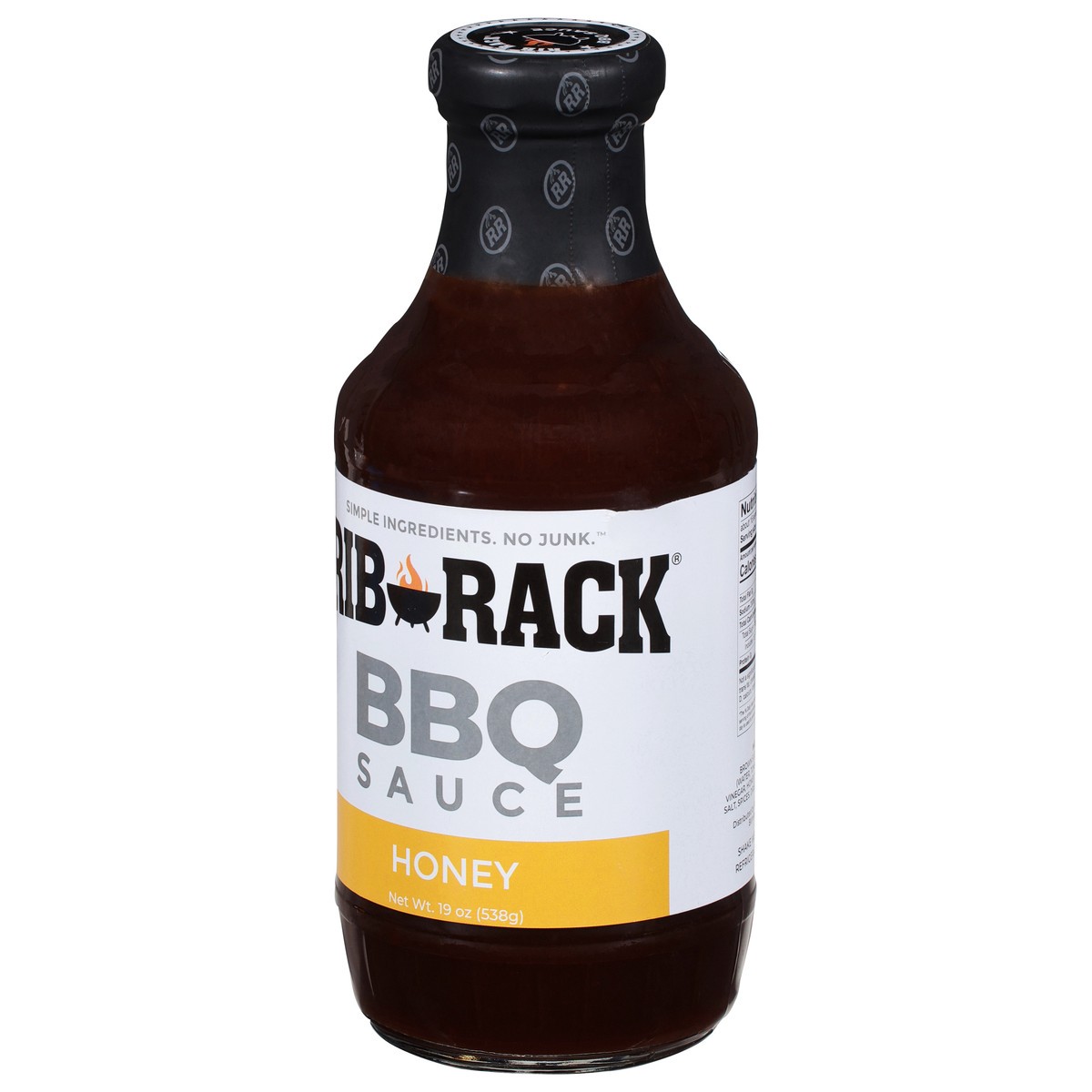 slide 3 of 9, Rib Rack Honey BBQ Sauce 19 oz, 19 ct