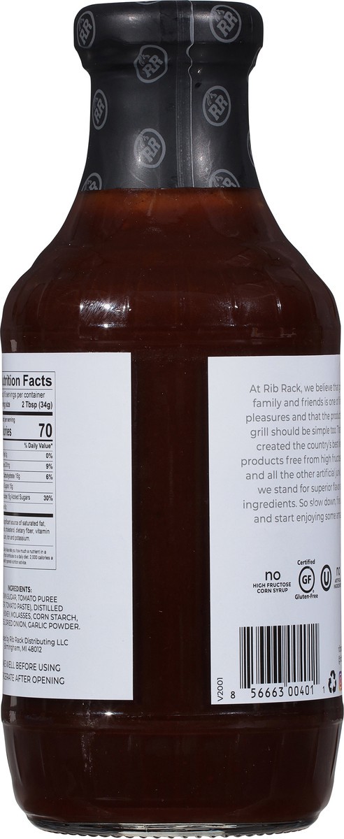 slide 2 of 9, Rib Rack Honey BBQ Sauce 19 oz, 19 ct