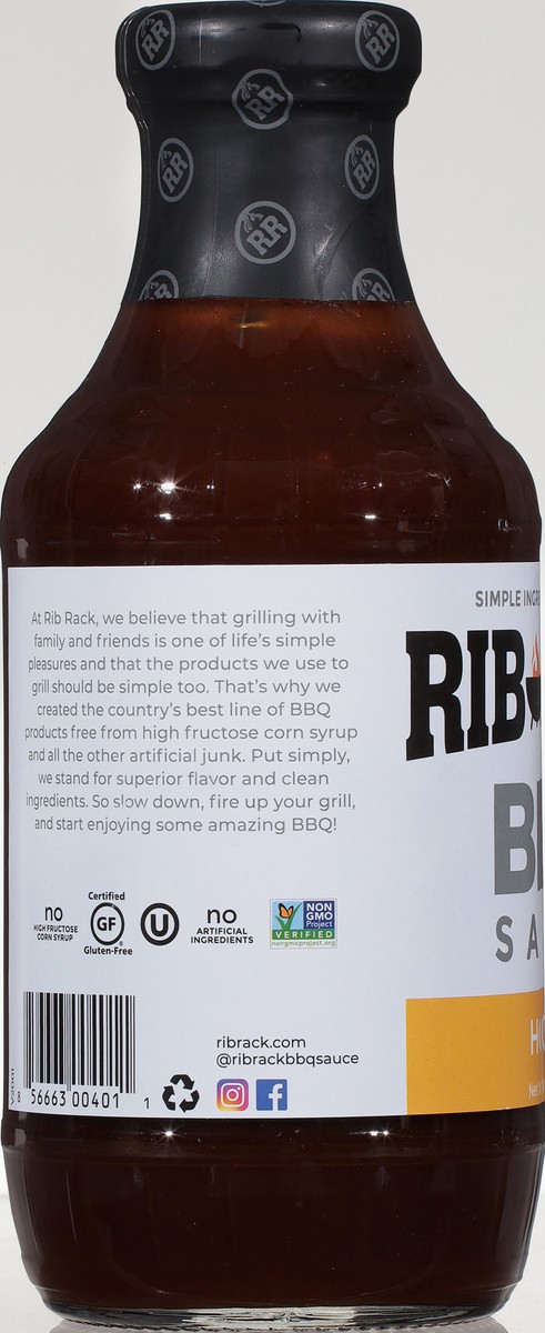 slide 7 of 9, Rib Rack Honey BBQ Sauce 19 oz, 19 ct