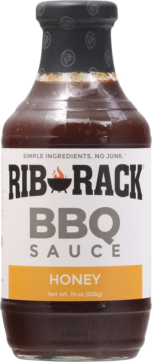 slide 9 of 11, Rib Rack Sweet Honey BBQ Sauce, 19 oz