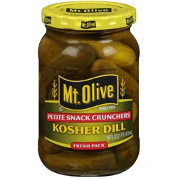 Mt. Olive Petite Snack Crunchers Kosher Dill Pickles - 16 fl oz Jar