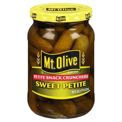 Mt. Olive Sweet Petite Snack Cruncher Pickles - 16 fl oz jar