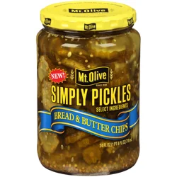 Mt. Olive Simply Pickles Bread & Butter Chips 24 fl oz