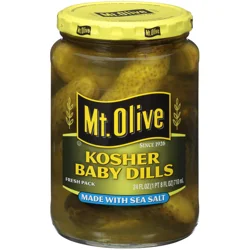 Mt. Olive Kosher Baby Dill Pickles With Sea Salt