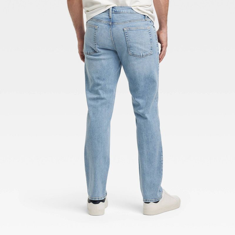 slide 2 of 3, Men's Fit Jeans - Goodfellow & Co™ Light Blue 34x34: Mid Rise, Denim, Straight Leg, Stretch, 1 ct