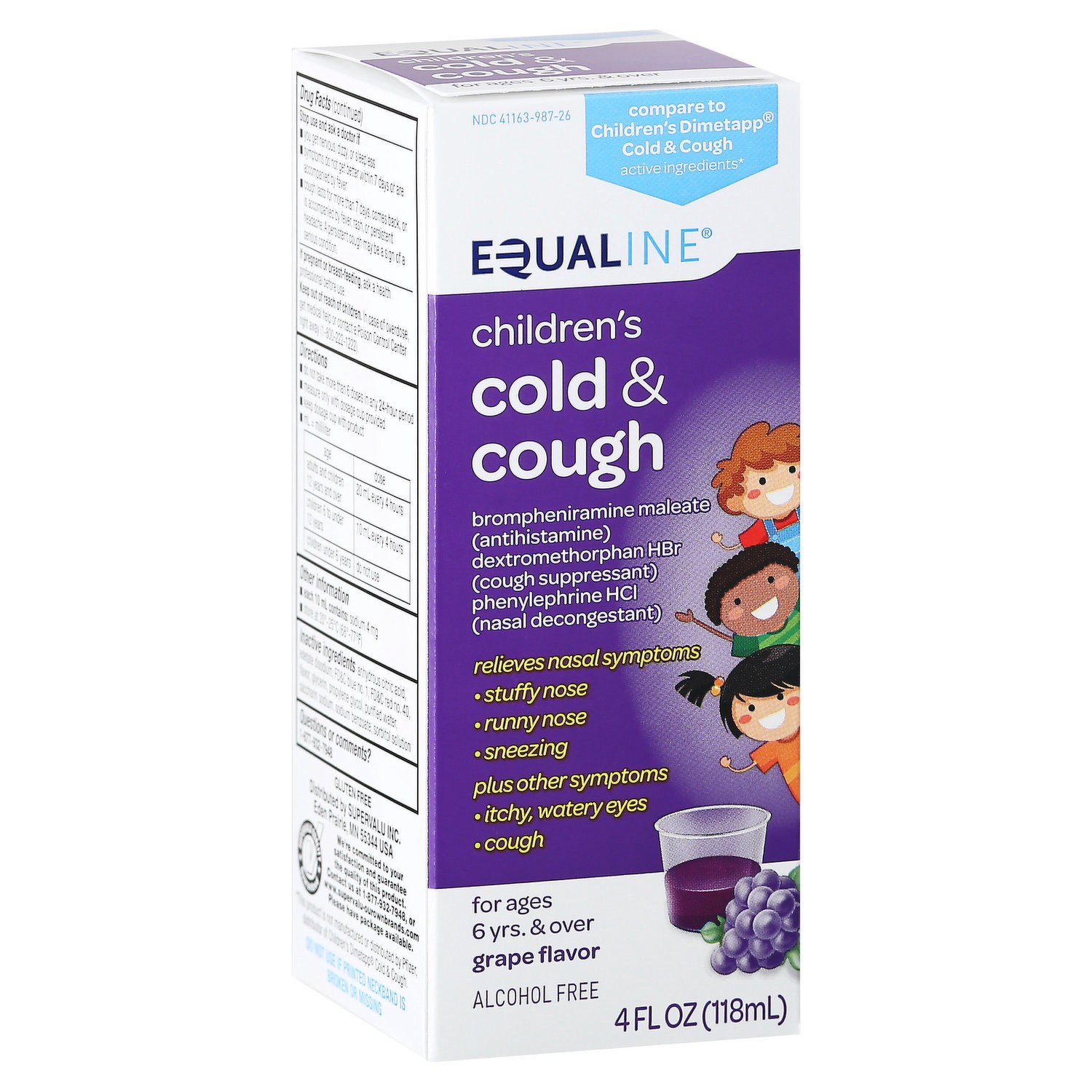 slide 1 of 1, Equaline Child Cough & Cold, 4 oz