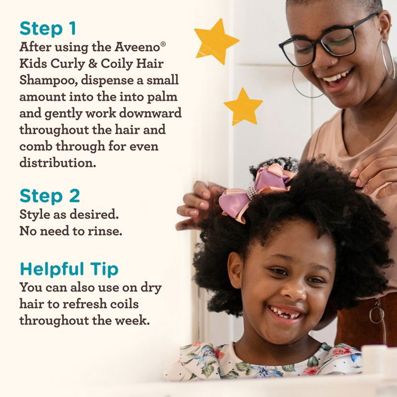 slide 5 of 6, Aveeno Kids' Coily Hair Leave In Conditioner - 8 fl oz, 8 fl oz