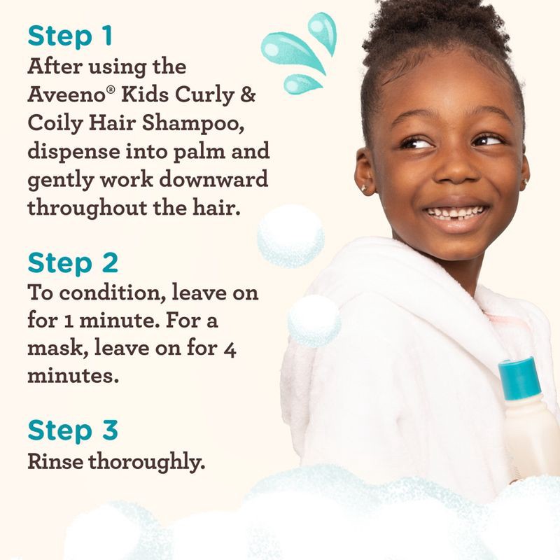 slide 4 of 7, Aveeno Kids' Coily Hair Conditioner - 12 fl oz, 12 fl oz