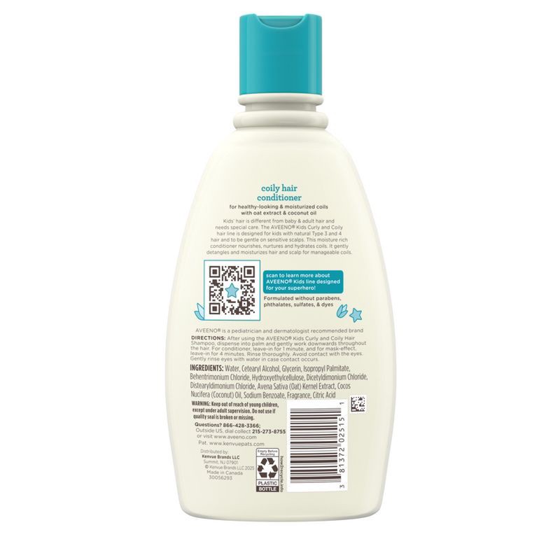 slide 7 of 7, Aveeno Kids' Coily Hair Conditioner - 12 fl oz, 12 fl oz