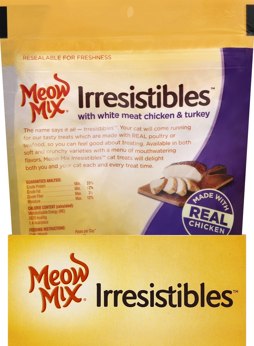 slide 6 of 6, Meow Mix Irresistibles Crunchy White Meat Chicken Turkey, 2.5 oz